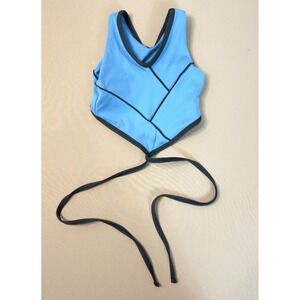 TigerFriday Luna Crop Top Cascade Blue Teal CS Child Small Dancewear